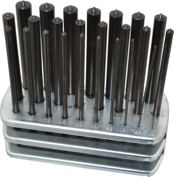 Spellmaco - 25 Piece, 1 to 13mm, Transfer Punch Set - Makers Industrial Supply