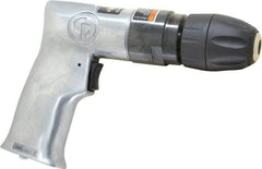 Chicago Pneumatic - 3/8" Keyless Chuck - Pistol Grip Handle, 2,400 RPM, 1.42 LPS, 3 CFM, 0.5 hp, 90 psi - Makers Industrial Supply