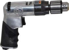 Chicago Pneumatic - 3/8" Reversible Keyed Chuck - Pistol Grip Handle, 4,200 RPM, 3.54 LPS, 7.5 CFM, 0.5 hp, 90 psi - Makers Industrial Supply