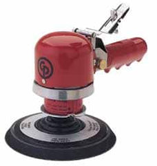 Chicago Pneumatic - 10,000 OPM, 18 CFM Air Consumption, Palm Air Orbital Sander - Round Pad, 1/4" Inlet - Makers Industrial Supply