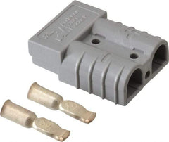 Made in USA - 6 AWG, 600 V, 50 A, Battery Connector - Gray - Makers Industrial Supply