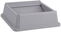 Rubbermaid - Square Lid for Use with 35 & 50 Gal Square Trash Cans - Gray, High-Impact Polystyrene, For Untouchable Trash Cans - Makers Industrial Supply