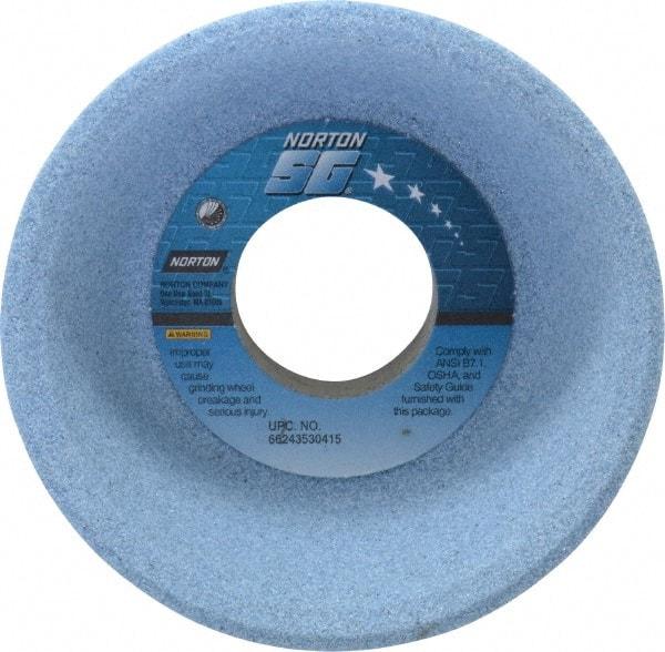 Norton - 4" Diam, 1-1/4" Hole Size, 1-1/2" Overall Thickness, 60 Grit, Type 11 Tool & Cutter Grinding Wheel - Medium Grade, Ceramic, J Hardness, Vitrified Bond, 5,730 RPM - Makers Industrial Supply