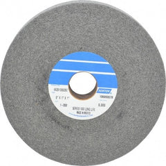 Norton - 6" Diam, 1" Face Width, 1" Center Hole, Medium Grade, Silicon Carbide Deburring Wheel - Convolute, Hard Density 8 Grade, 4,500 RPM - Makers Industrial Supply