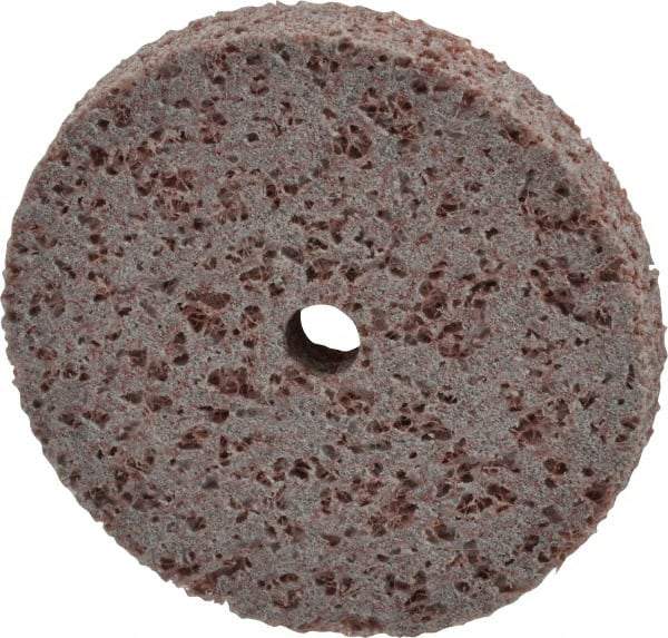 Norton - 2" Diam, 1/4" Face Width, 1/4" Center Hole, Coarse Grade, Aluminum Oxide Deburring Wheel - Unitized, Hard Density 8 Grade, 11,000 RPM - Makers Industrial Supply