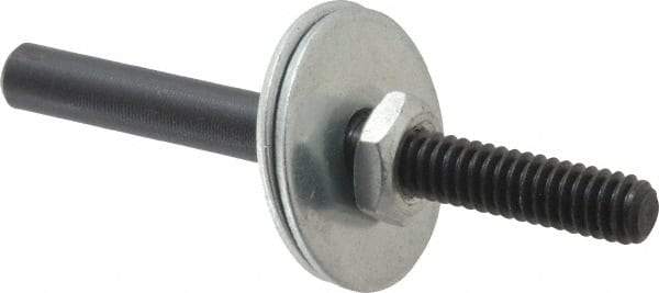 Value Collection - 2-1/4" Length x 1/4" Shank Diam Deburring Wheel Adapter - Compatible with 3" Diam Deburring Wheels - Makers Industrial Supply