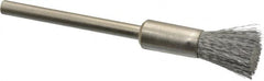 Anderson - 1/4" Brush Diam, Crimped, End Brush - 1/8" Diam Shank, 25,000 Max RPM - Makers Industrial Supply