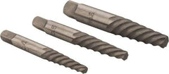 Interstate - 3 Piece Spiral Flute Screw Extractor Set - Screw Range 7/16 to 1" - Makers Industrial Supply