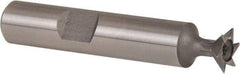 Whitney Tool Co. - 3/8" Diam x 1/8" Width of Cut, 45° Included Angle, High Speed Steel Dovetail Cutter - 3/8" Shank Diam, 1-15/16" Shank Length, 2-1/8" Overall Length, Weldon Flat, Uncoated - Makers Industrial Supply