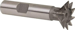 Whitney Tool Co. - 1" Diam x 1/4" Width of Cut, 45° Included Angle, Cobalt Dovetail Cutter - 1/2" Shank Diam, 2-1/2" Shank Length, 2-1/2" Overall Length, Weldon Flat, Uncoated - Makers Industrial Supply