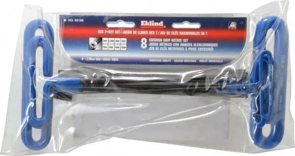 Eklind - 8 Piece T-Handle Hex Key Set - Exact Industrial Supply