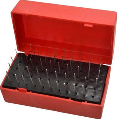 Value Collection - 50 Piece, 0.0115-0.0605 Inch Diameter Plug and Pin Gage Set - Plus 0.0002 Inch Tolerance, Class ZZ - Makers Industrial Supply