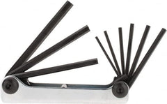 Eklind - 9 Piece Fold-Up Hex Key Set - Hex Range 5/64 to 1/4" - Makers Industrial Supply