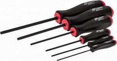 Bondhus - 6 Piece, 1.5 to 5mm Ball End Hex Driver Set - Comes in Vinyl Pouch - Makers Industrial Supply