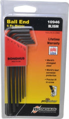 Bondhus - 6 Piece L-Key Ball End Hex Key Set - Makers Industrial Supply