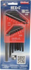 Eklind - 18 Piece L-Key Hex Key Set - Makers Industrial Supply