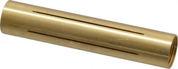 Made in USA - 1/2" Diam Through Hole Barrel Cylinder - 2-1/2" Barrel Length, Eccentric Slot - Makers Industrial Supply