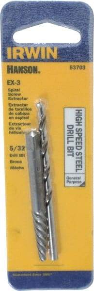 Irwin - 2 Piece Spiral Flute Screw Extractor & Drill Set - Screw Range 7/32 to 9/32" - Makers Industrial Supply