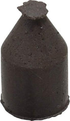 Cratex - 3/8" Max Diam x 5/8" Long, Cone, Rubberized Point - Medium Grade, Silicon Carbide, 1/16" Arbor Hole, Unmounted - Makers Industrial Supply