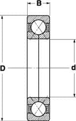 SKF - Radial Ball Bearings; Type: 4 Point Angular Contact Ball Bearing ; Style: Open ; Bore Diameter (mm): 30.00 ; Outside Diameter (mm): 72.00 ; Width (mm): 19.00 ; Flange Type: Without Flange - Exact Industrial Supply