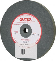 Cratex - 6" Diam x 1/2" Hole x 1/2" Thick, Surface Grinding Wheel - Silicon Carbide, Coarse Grade, 3,600 Max RPM, Rubber Bond, No Recess - Makers Industrial Supply