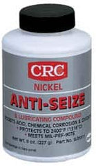 CRC - 8 oz Bottle High Temperature Anti-Seize Lubricant - Nickel, -95 to 2,400°F, Gray, Water Resistant - Makers Industrial Supply