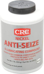 CRC - 16 oz Bottle High Temperature Anti-Seize Lubricant - Nickel, -95 to 2,400°F, Gray, Water Resistant - Makers Industrial Supply