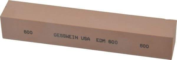 Made in USA - 600 Grit Aluminum Oxide Square Polishing Stone - Super Fine Grade, 1" Wide x 6" Long x 1" Thick - Makers Industrial Supply