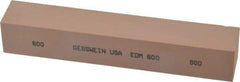 Made in USA - 600 Grit Aluminum Oxide Square Polishing Stone - Super Fine Grade, 1" Wide x 6" Long x 1" Thick - Makers Industrial Supply