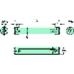 CXS-A22-04-06 Cylindrical Shank With Flat To CoroTurn® XS Double-Ended Adaptor - Makers Industrial Supply