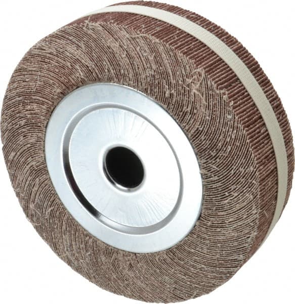 Value Collection - 8" Diam, 60 Grit Aluminum Oxide Unmounted Flap Wheel - 1" Hole, 2" Wide, Coated, Medium Grade, 4,800 Max RPM - Makers Industrial Supply