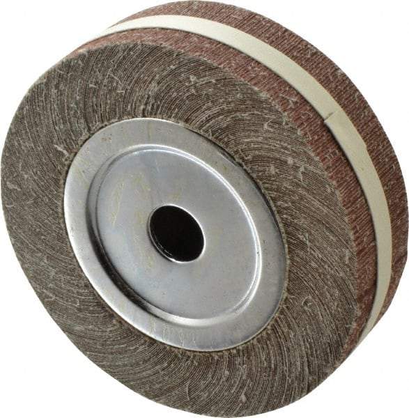 Value Collection - 8" Diam, 120 Grit Aluminum Oxide Unmounted Flap Wheel - 1" Hole, 2" Wide, Coated, Fine Grade, 4,800 Max RPM - Makers Industrial Supply