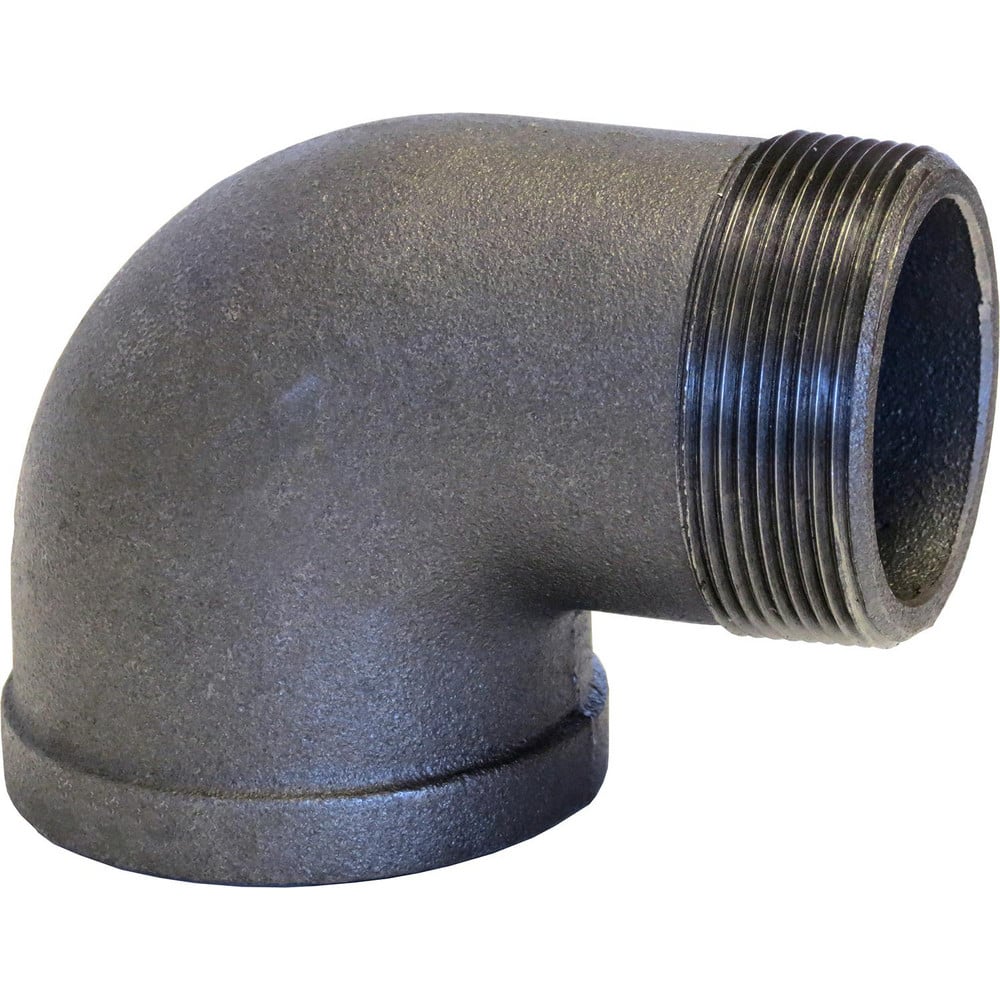 Black Pipe Fittings; Fitting Type: Street Elbow; Fitting Size: 2″; Material: Malleable Iron; Finish: Black; Fitting Shape: 90 ™ Elbow; Thread Standard: NPT; Connection Type: Threaded; Lead Free: No; Standards:  ™ASME ™B1.2.1; ASME ™B16.3