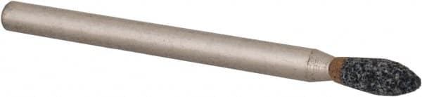 Grier Abrasives - 1/8 x 5/16" Head Diam x Thickness, B46, Flame, Aluminum Oxide Mounted Point - Makers Industrial Supply