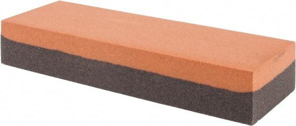 Made in USA - 6" Long x 2" Wide x 1" Thick, Aluminum Oxide Sharpening Stone - Rectangle, Coarse, Fine Grade - Makers Industrial Supply