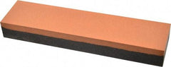 Made in USA - 8" Long x 2" Wide x 1" Thick, Aluminum Oxide Sharpening Stone - Rectangle, Coarse, Fine Grade - Makers Industrial Supply