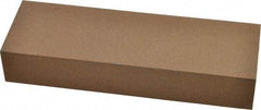 Made in USA - 6" Long x 2" Wide x 1" Thick, Aluminum Oxide Sharpening Stone - Rectangle, Medium Grade - Makers Industrial Supply