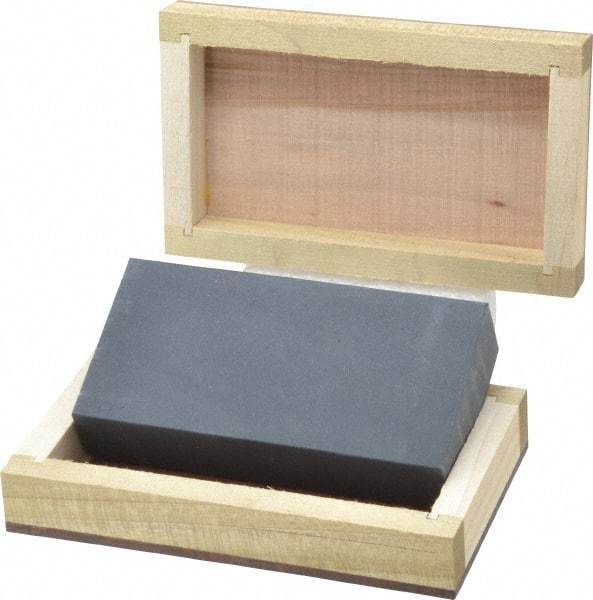 Made in USA - 4" Long x 2" Wide x 3/4" Thick, Novaculite Sharpening Stone - Rectangle, Extra Fine Grade - Makers Industrial Supply