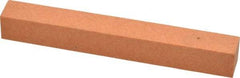 Made in USA - 4" Long x 1/2" Wide x 1/2" Thick, Aluminum Oxide Sharpening Stone - Square, Fine Grade - Makers Industrial Supply