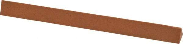 Made in USA - 6" Long x 1/2" Wide x 1/2" Thick, Aluminum Oxide Sharpening Stone - Triangle, Fine Grade - Makers Industrial Supply