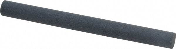 Made in USA - 4" Long x 3/8" Diam x 3/8" Thick, Silicon Carbide Sharpening Stone - Round, Fine Grade - Makers Industrial Supply