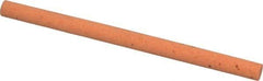 Made in USA - 4" Long x 1/4" Diam x 1/4" Thick, Aluminum Oxide Sharpening Stone - Round, Fine Grade - Makers Industrial Supply