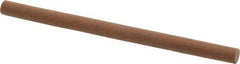 Made in USA - 4" Long x 1/4" Diam x 1/4" Thick, Aluminum Oxide Sharpening Stone - Round, Medium Grade - Makers Industrial Supply