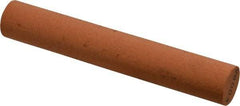 Made in USA - 6" Long x 1" Diam x 1" Thick, Aluminum Oxide Sharpening Stone - Round, Fine Grade - Makers Industrial Supply