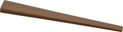 Made in USA - 1/2" Wide x 4" OAL, Aluminum Oxide Sharpening Stone - Oval Tapered, Medium Grade, 220 Grit - Makers Industrial Supply