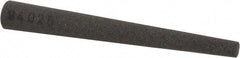 Made in USA - 1/2" Wide x 4" OAL, Aluminum Oxide Sharpening Stone - Round Tapered, Coarse Grade, 120 Grit - Makers Industrial Supply