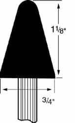 Grier Abrasives - 3/4 x 1-1/8" Head Diam x Thickness, A5, Tree, Aluminum Oxide Mounted Point - Makers Industrial Supply