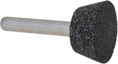 Grier Abrasives - 1 x 1/2" Head Diam x Thickness, A33, Inverted Cone Flat End, Aluminum Oxide Mounted Point - Makers Industrial Supply