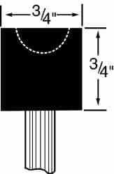 Grier Abrasives - 3/4 x 3/4" Head Diam x Thickness, A39, Cylinder Cup, Aluminum Oxide Mounted Point - Makers Industrial Supply