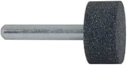 Grier Abrasives - 1 x 1/2" Head Diam x Thickness, W218, Cylinder, Aluminum Oxide Mounted Point - Makers Industrial Supply